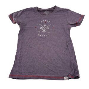 Red Thread Banff Canada‎ Short-Sleeve T-Shirt Women's size Medium Purple Cotton